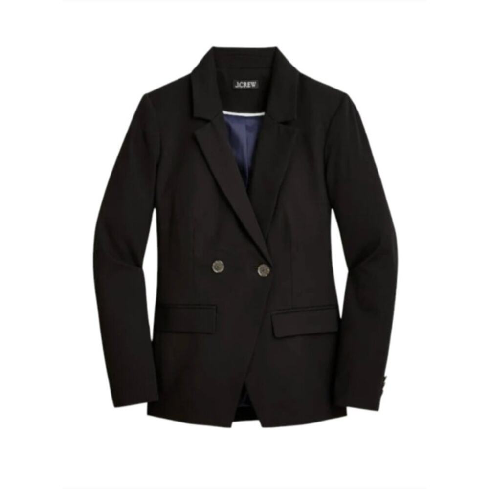 J. Crew Black Devon Blazer in Bi-Stretch Cotton Blend Size 10